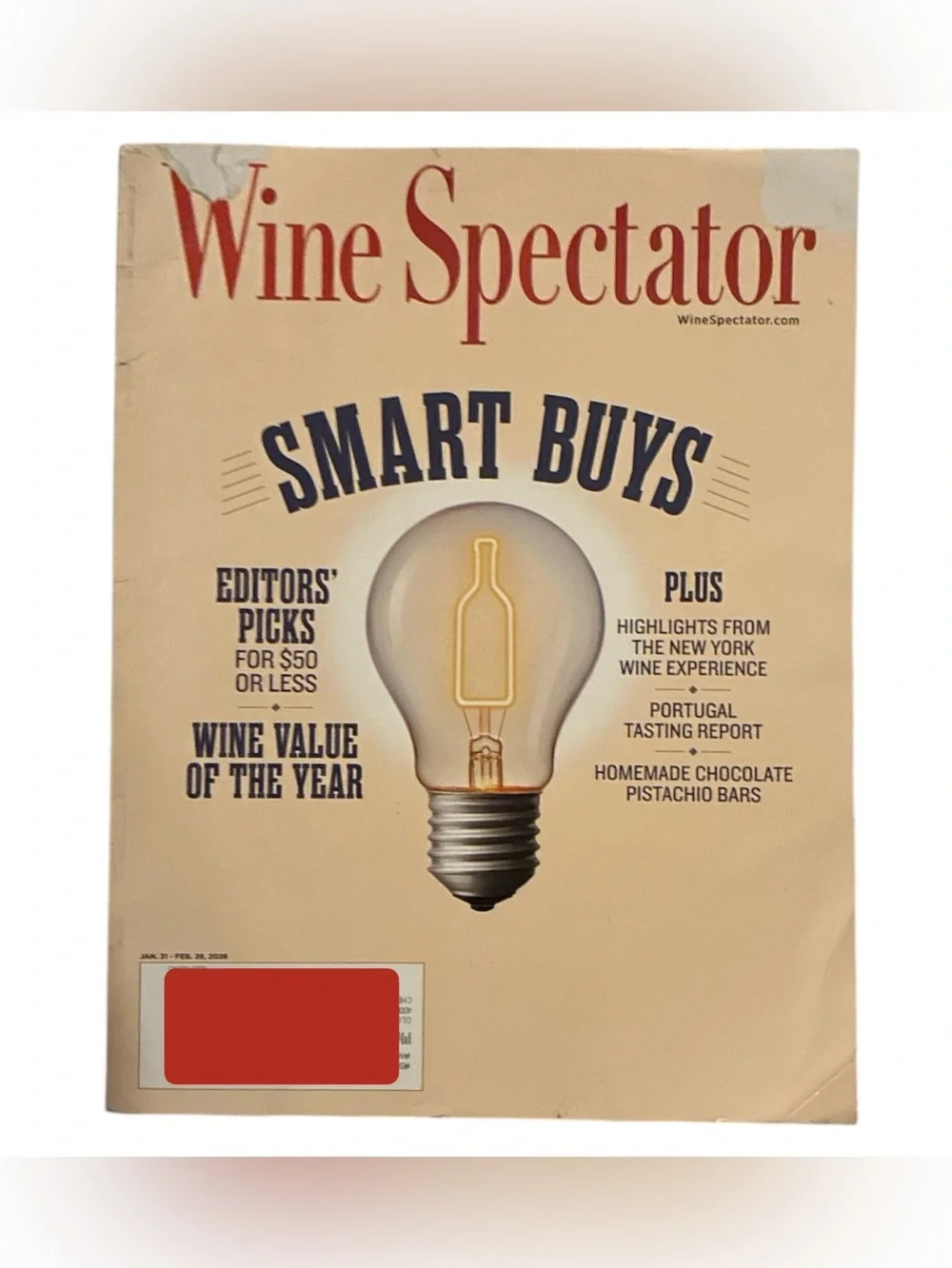 Wine Spectator Magazine January 31 February 28 2026 Smart Buys Editors Picks